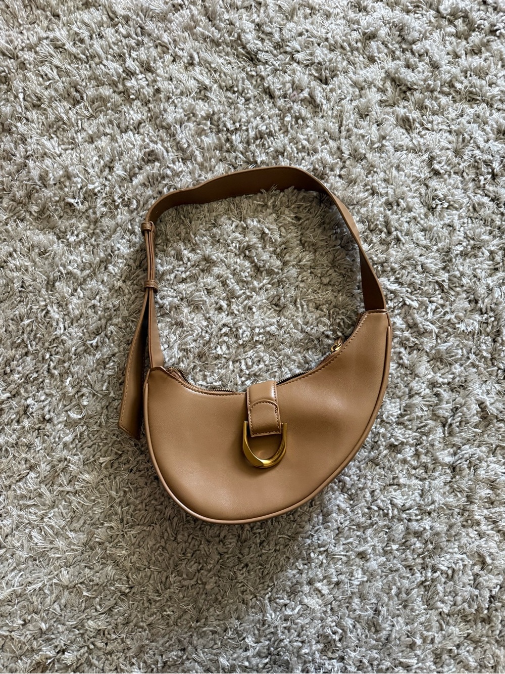 Madison West Brown & Gold Saddle Bag